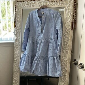 J.Crew striped baby doll button down dress